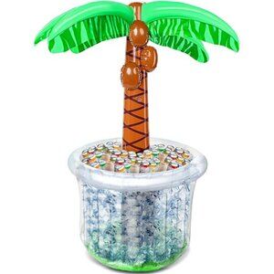60" Inflatable Palm Tree Cooler, Beach Theme Decor, Pool Party
